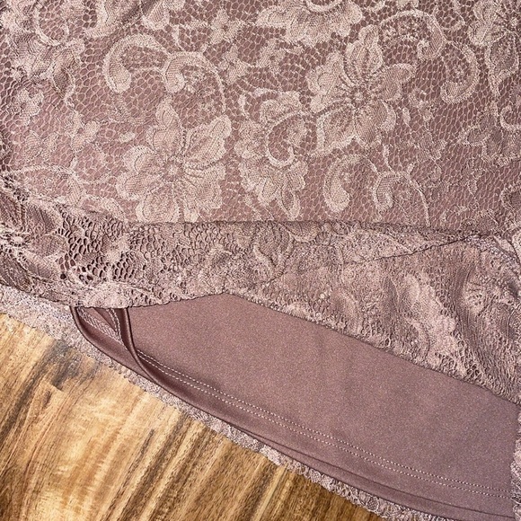 Cable & Gauge women’s blouse Large shirt dusty rose pink lace halter floral top - Picture 4 of 8